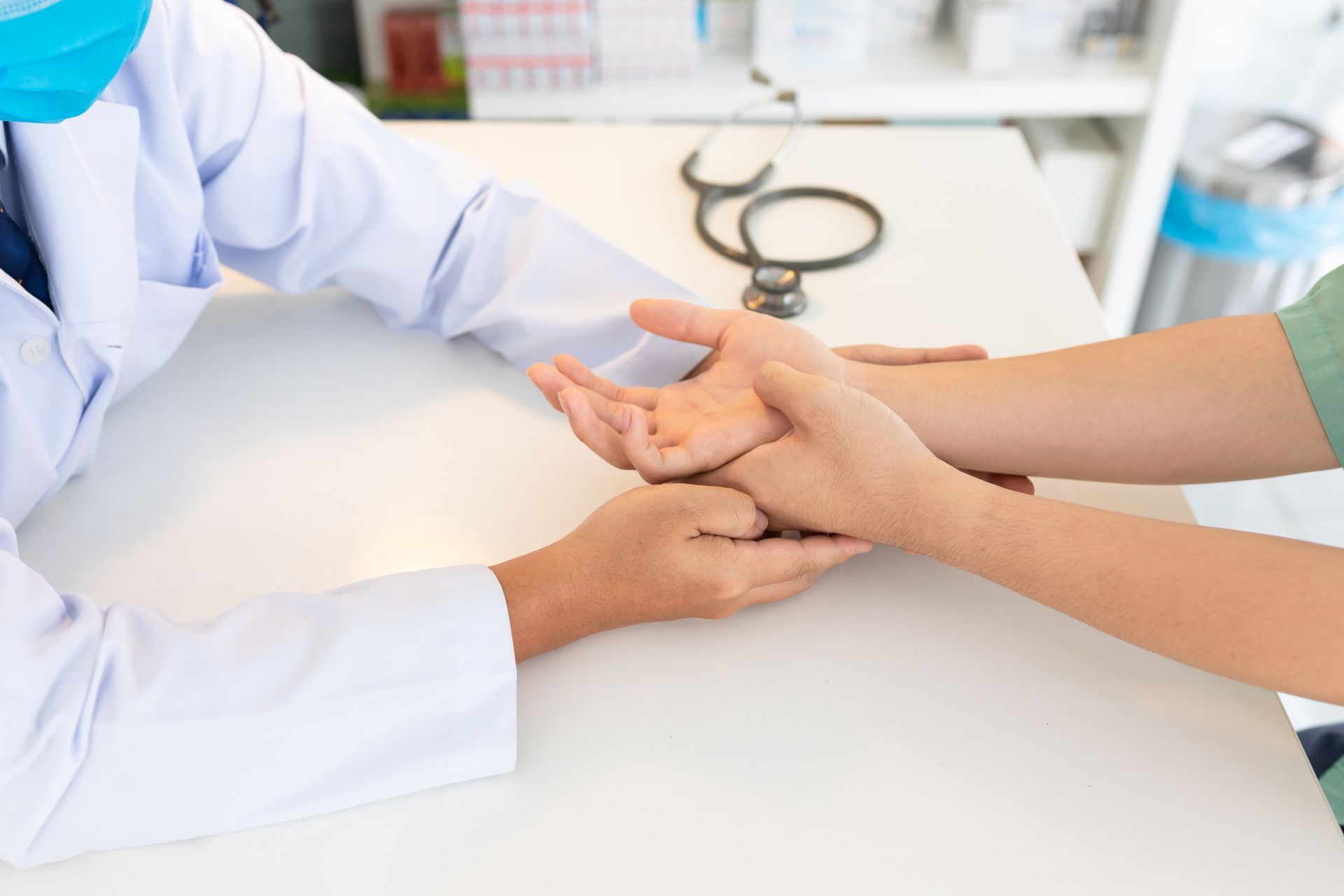 Nurse Holding Patients Hand — Penrith, NSW — Physiotherapy West