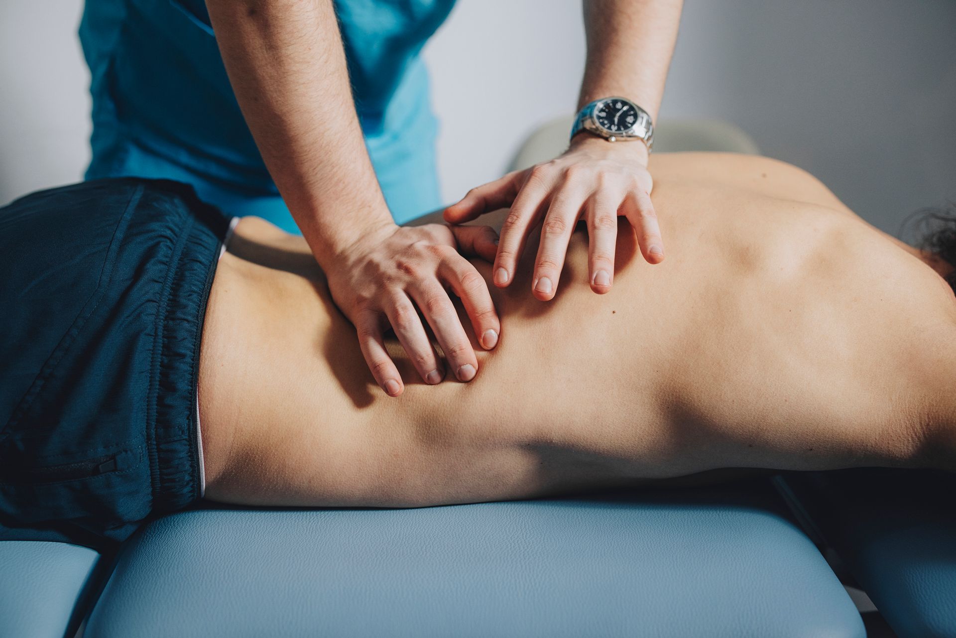Massaging Man's Back — Penrith, NSW — Physiotherapy West
